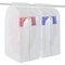 2 Pack Zippered Garment Bags for Hanging Clothes, White Dry Cleaning Bags for Closet Storage (20 x 24 x 54 In)